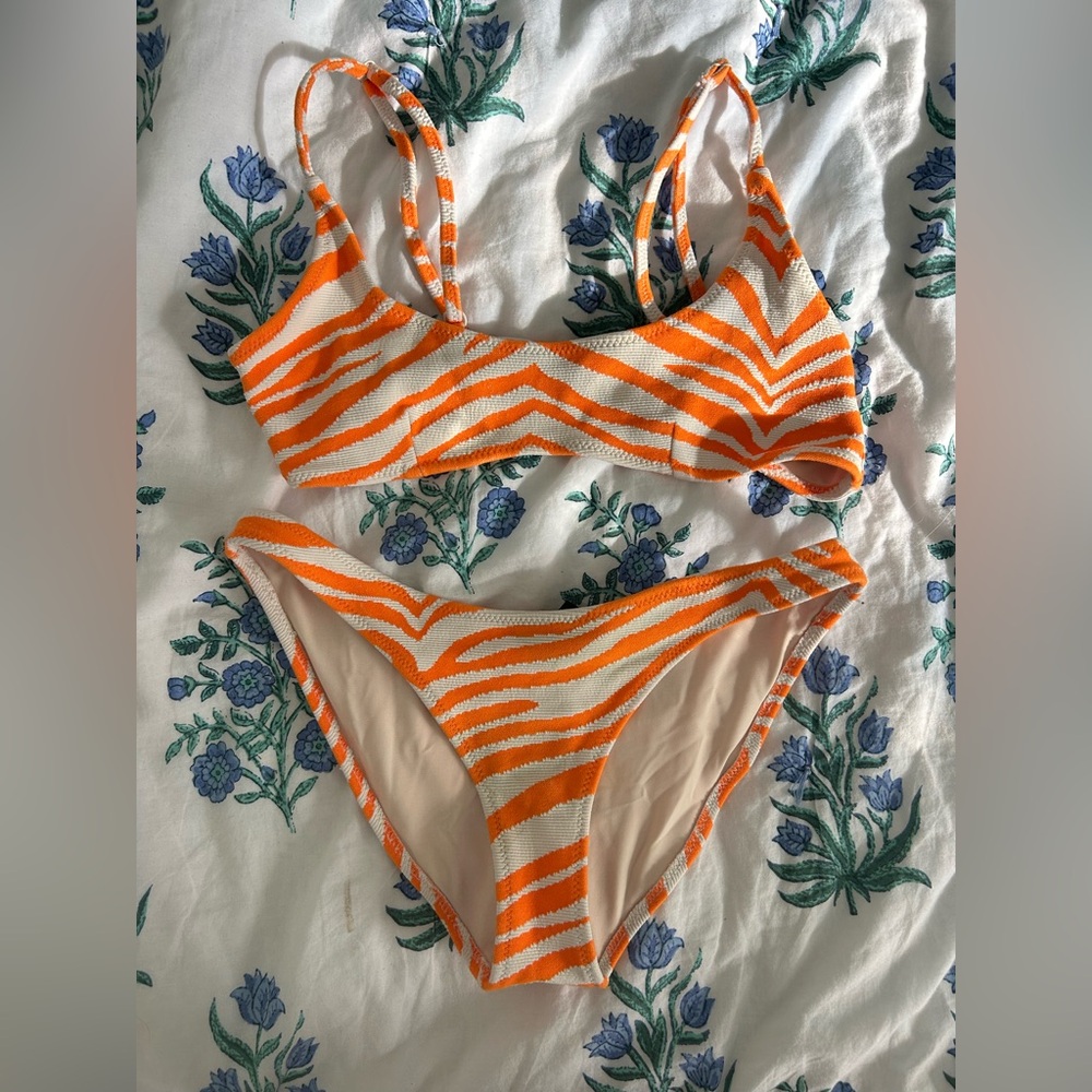 DO NOT BUY- THIS HAS BEEN SOLD triangl orange zebra bikini